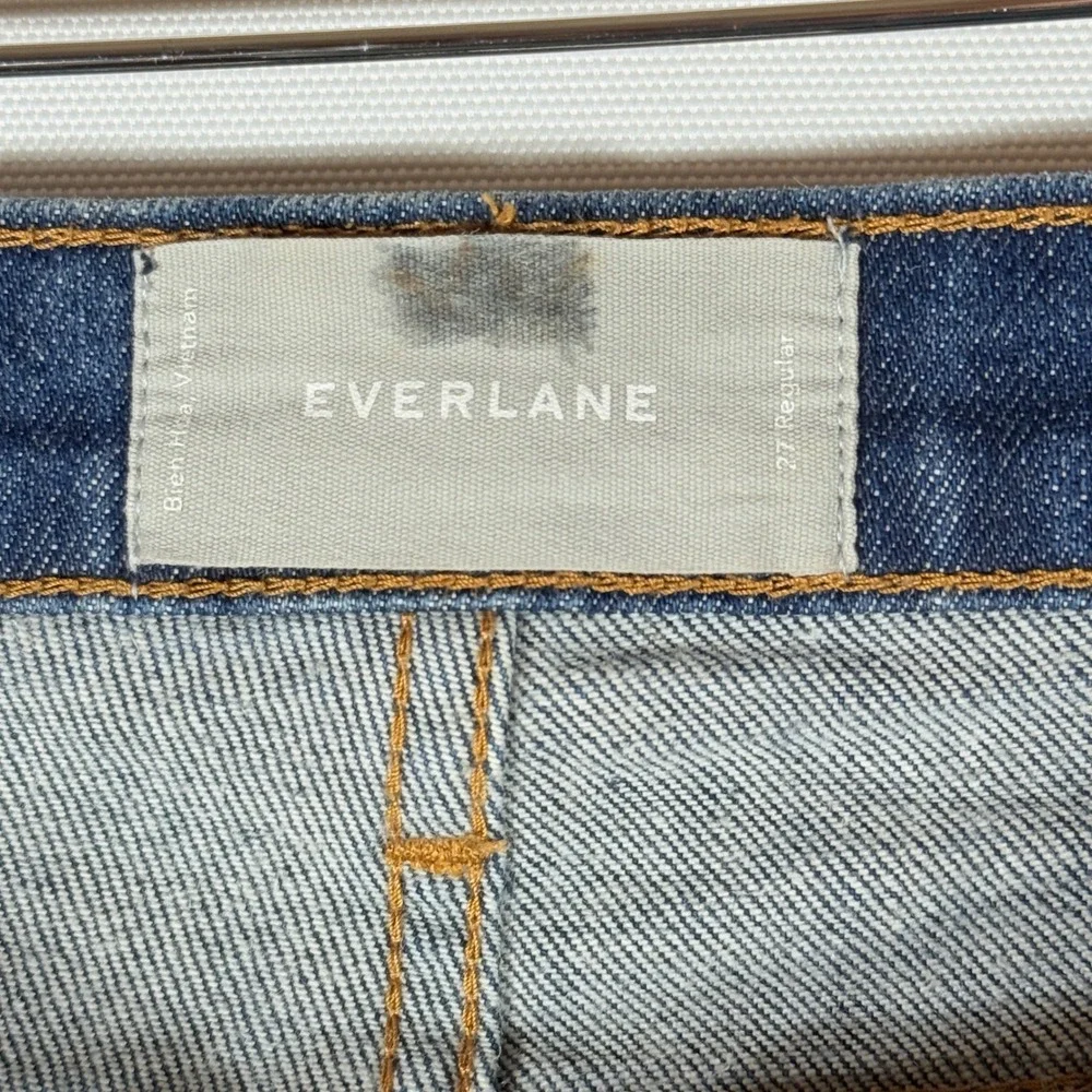 Everlane Denim Jeans Women 27 Straight Leg Blue Mid Rise Dark Wash Preppy Casual